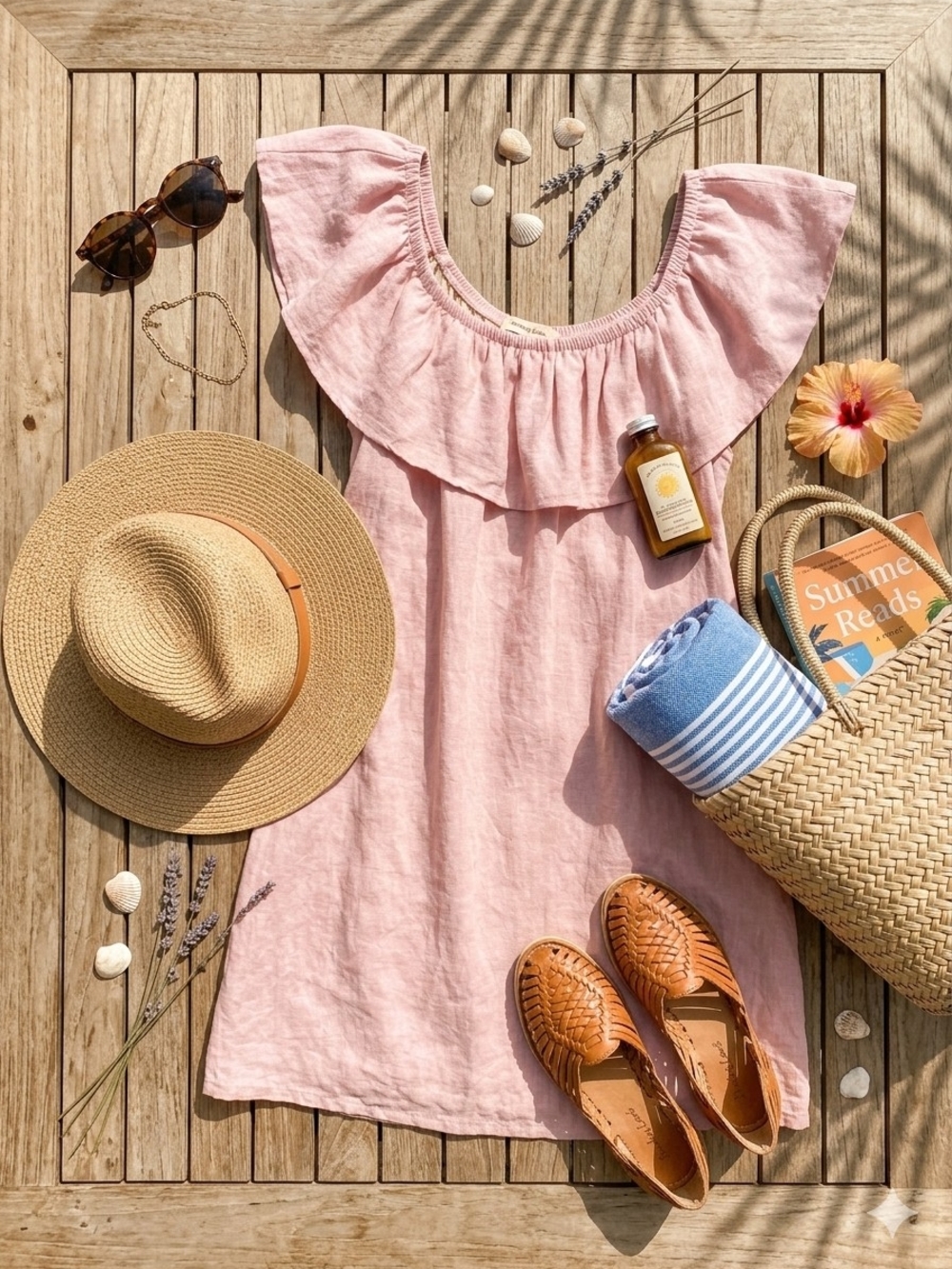 Newbury Kustom Pink and Cream Womenโs Midi Dress